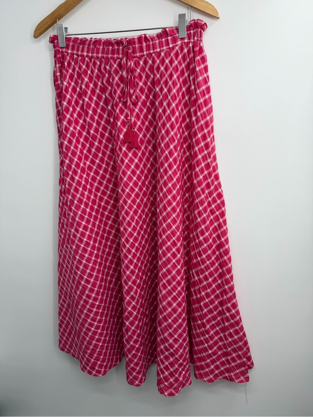Zara Plaid Boho Festival Colorful Midi Skirt